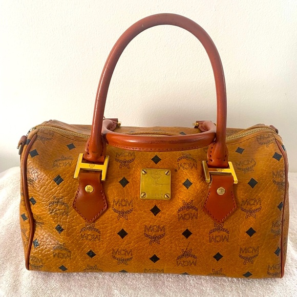 SOLD 7/26/2025 Authentic MCM Vintage Cognac Visetos Boston Bag - Picture 11 of 11